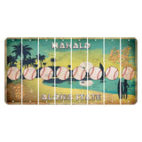 Hawaii Pineapple Cut License Plate Strips (Set of 8) Baseball