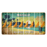 Hawaii Pineapple Cut License Plate Strips (Set of 8) Howling Wolf