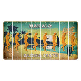 Hawaii Pineapple Cut License Plate Strips (Set of 8) Cowboy - Leaning