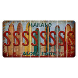 Hawaii Surfboards Cut License Plate Strips (Set of 8) S