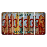 Hawaii Surfboards Cut License Plate Strips (Set of 8) 3