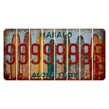 Hawaii Surfboards Cut License Plate Strips (Set of 8) 9