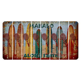 Hawaii Surfboards Cut License Plate Strips (Set of 8) Tennis Racket