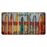 Hawaii Surfboards Cut License Plate Strips (Set of 8) Pumpkin