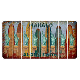 Hawaii Surfboards Cut License Plate Strips (Set of 8) Statue of Liberty