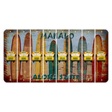 Hawaii Surfboards Cut License Plate Strips (Set of 8) School Bus