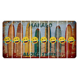 Hawaii Surfboards Cut License Plate Strips (Set of 8) Emoji - Laughing