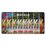 Hawaii Beach Scene Cut License Plate Strips (Set of 8) K