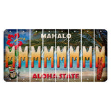 Hawaii Beach Scene Cut License Plate Strips (Set of 8) M