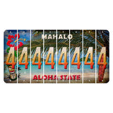 Hawaii Beach Scene Cut License Plate Strips (Set of 8) 4