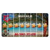 Hawaii Beach Scene Cut License Plate Strips (Set of 8) Shamrock