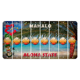 Hawaii Beach Scene Cut License Plate Strips (Set of 8) Fire Badge