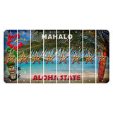 Hawaii Beach Scene Cut License Plate Strips (Set of 8) Star Fish