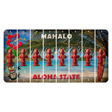 Hawaii Beach Scene Cut License Plate Strips (Set of 8) Fire Hydrant