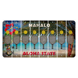 Hawaii Beach Scene Cut License Plate Strips (Set of 8) Pickleball