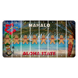 Hawaii Beach Scene Cut License Plate Strips (Set of 8) Gingerbread Man