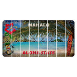 Hawaii Beach Scene Cut License Plate Strips (Set of 8) Hockey