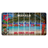 Hawaii Beach Scene Cut License Plate Strips (Set of 8) Democrat