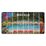 Hawaii Beach Scene Cut License Plate Strips (Set of 8) X Controller