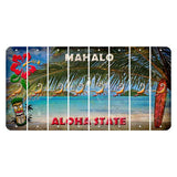 Hawaii Beach Scene Cut License Plate Strips (Set of 8) Scorpion