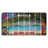 Hawaii Beach Scene Cut License Plate Strips (Set of 8) Handcuffs