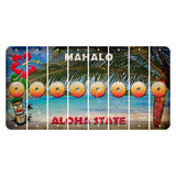 Hawaii Beach Scene Cut License Plate Strips (Set of 8) Saw Blade