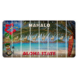 Hawaii Beach Scene Cut License Plate Strips (Set of 8) Zodiac Sign - Aries