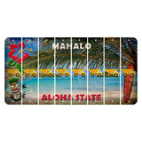 Hawaii Beach Scene Cut License Plate Strips (Set of 8) Dump Truck