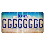 Iowa Farm Scene Cut License Plate Strips (Set of 8) G