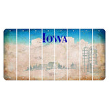 Iowa Farm Scene Cut License Plate Strips (Set of 8) Blank