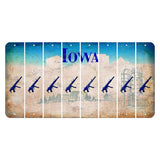 Iowa Farm Scene Cut License Plate Strips (Set of 8) Submachine Gun