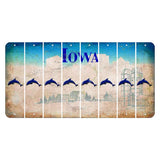 Iowa Farm Scene Cut License Plate Strips (Set of 8) Dolphin