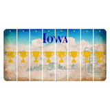 Iowa Farm Scene Cut License Plate Strips (Set of 8) Trophy