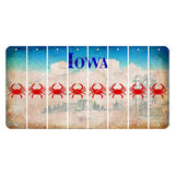 Iowa Farm Scene Cut License Plate Strips (Set of 8) Crab