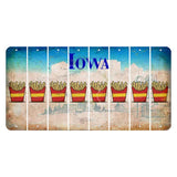 Iowa Farm Scene Cut License Plate Strips (Set of 8) French Fries