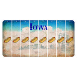 Iowa Farm Scene Cut License Plate Strips (Set of 8) Hotdog