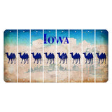 Iowa Farm Scene Cut License Plate Strips (Set of 8) Camel