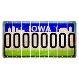 Iowa Grass Field Cut License Plate Strips (Set of 8) O