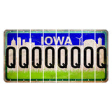 Iowa Grass Field Cut License Plate Strips (Set of 8) Q