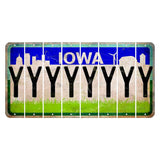 Iowa Grass Field Cut License Plate Strips (Set of 8) Y