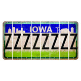 Iowa Grass Field Cut License Plate Strips (Set of 8) Z