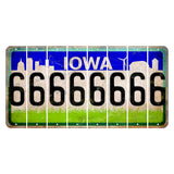 Iowa Grass Field Cut License Plate Strips (Set of 8) 6