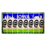 Iowa Grass Field Cut License Plate Strips (Set of 8) At Sign