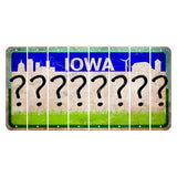Iowa Grass Field Cut License Plate Strips (Set of 8) Question Mark