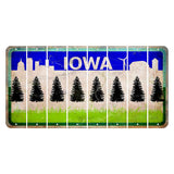 Iowa Grass Field Cut License Plate Strips (Set of 8) Pine Tree