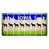 Iowa Grass Field Cut License Plate Strips (Set of 8) Donkey