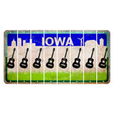 Iowa Grass Field Cut License Plate Strips (Set of 8) Guitar
