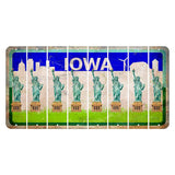 Iowa Grass Field Cut License Plate Strips (Set of 8) Statue of Liberty