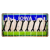 Iowa Grass Field Cut License Plate Strips (Set of 8) Wrench
