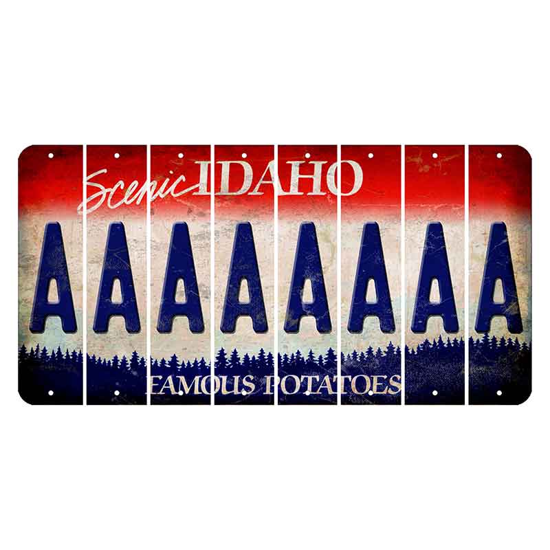 Idaho Scenic Cut License Plate Strips (Set of 8) A